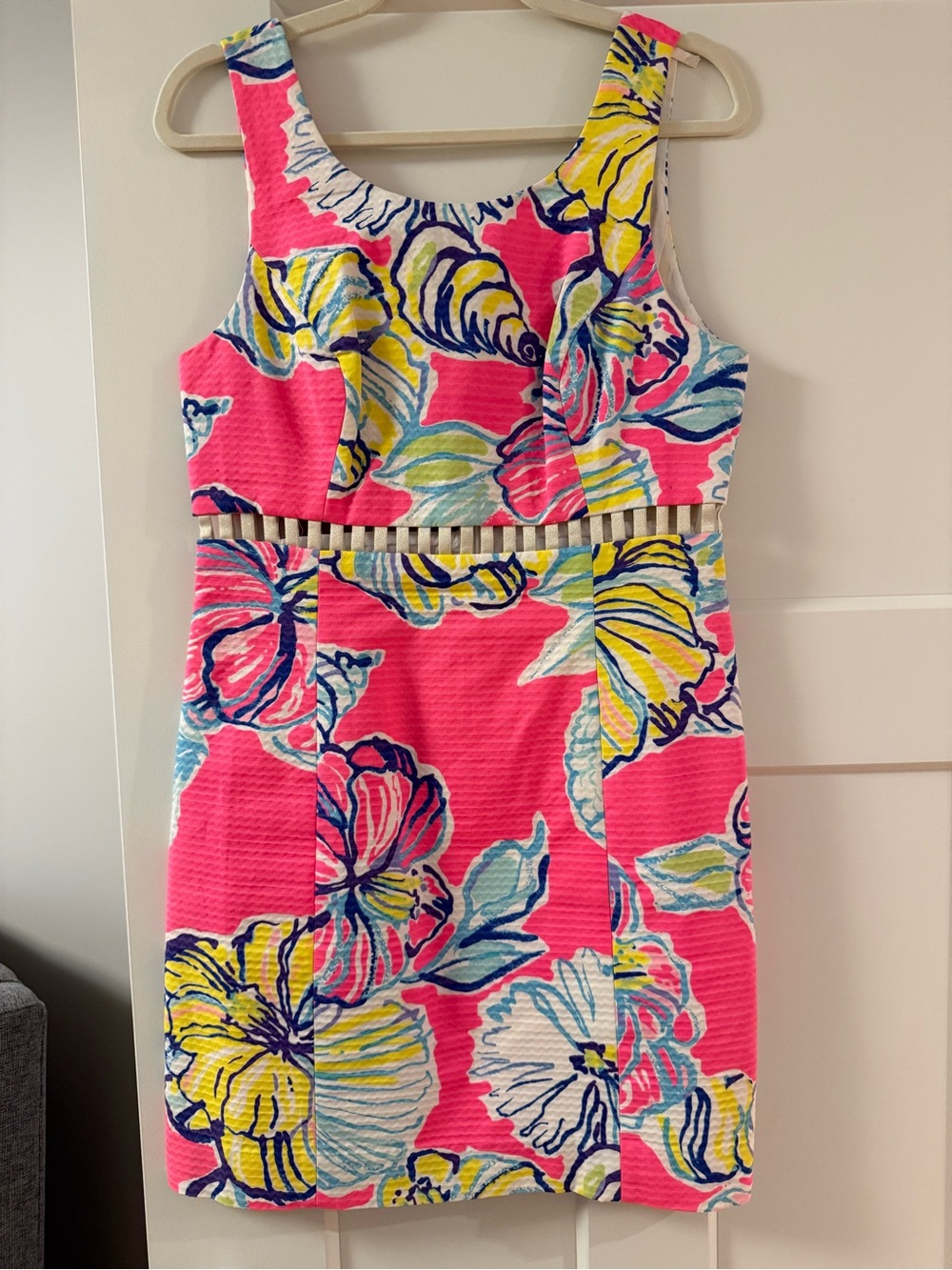Lilly Pulitzer Pink Floral Sleeveless Dress
